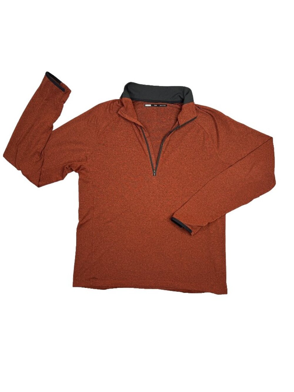 REI Active Pursuits Half  Zip Pullover Shirt Mens L Orange Lightweight 140973
